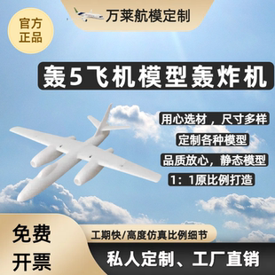 轰5飞机模型大型静态模型私人订制收藏展览成品摆件仿真仿真模型