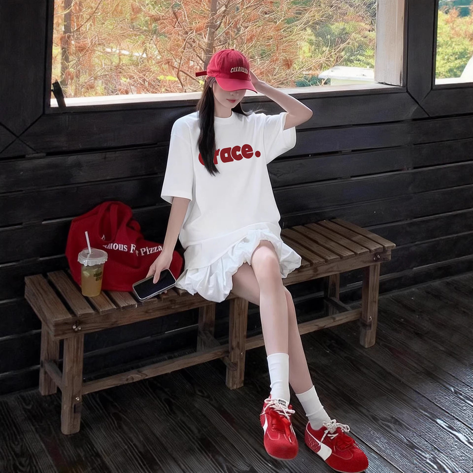 情侣t恤女短袖夏天宽松韩版慵懒风2026新款纯棉圆领简约半袖夏季