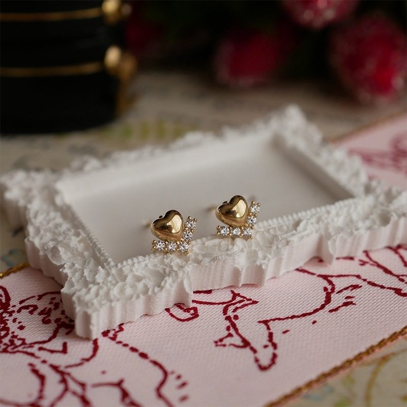 ROMANTIC告白气球~S925纯银镀18k金微镶锆石爱心耳钉mini精致耳饰,饰品/流行首饰/时尚饰品新,银饰耳饰,淘宝优惠券,粉丝福利购,淘宝优惠卷