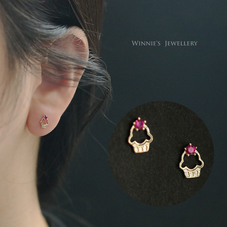 ROMANTIC925银镀14K金耳钉细致迷你可爱风雪糕冰淇淋纯银耳钉耳饰,饰品/流行首饰/时尚饰品新,银饰耳饰,淘宝优惠券,粉丝福利购,淘宝优惠卷