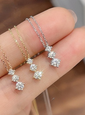 闪钻吊坠项链简约百搭女锁骨链