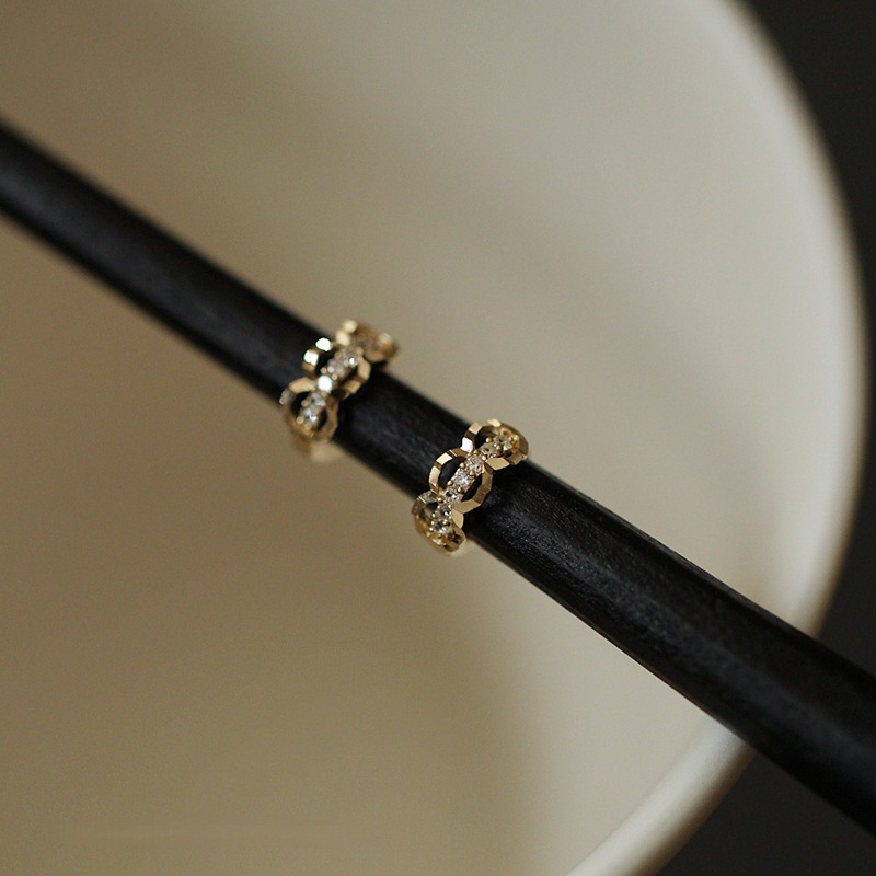 波浪边耳圈迷你耳扣女耳环耳骨圈