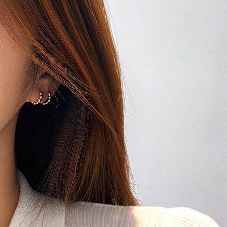 ROMANTIC纯银金珠珠小耳扣耳环女气质通勤百搭Ins风简约耳饰品,饰品/流行首饰/时尚饰品新,银饰耳饰,淘宝优惠券,粉丝福利购,淘宝优惠卷