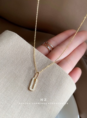 925纯银项链女气质简约吊坠小众