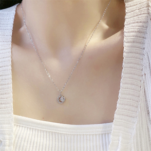 ROMANTIC项链女纯银S925锁骨链新款轻奢高级设计感生日礼物送女友