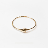 ROMANTIC925银镀18k金极简素圈几何戒指女气质独特波浪指环高级感