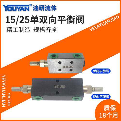 新款15160B液压25220B单向15220AF双向25330BF平衡阀25160A S包邮