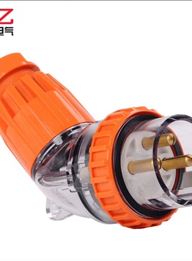 新款嘉亿插头56PA332弯插头户外防水插头32A工业插头电源插头包邮