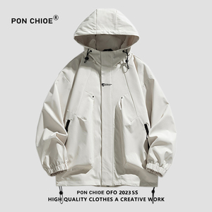 ponchioe户外男女登山服防风防水透气夹克冲锋衣外套情侣装B
