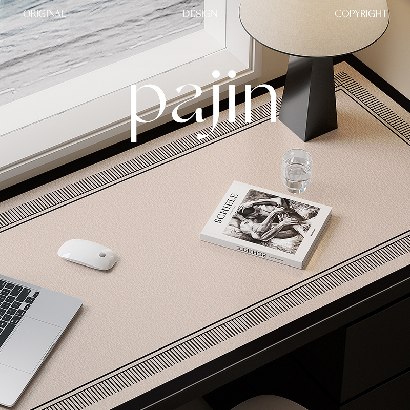 律动颂歌美式复古轻奢皮革书桌垫写字台桌垫梳妆台桌布化妆台垫