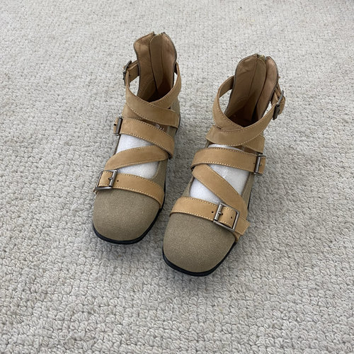 韩国小众前卫个性罗马芭蕾舞鞋