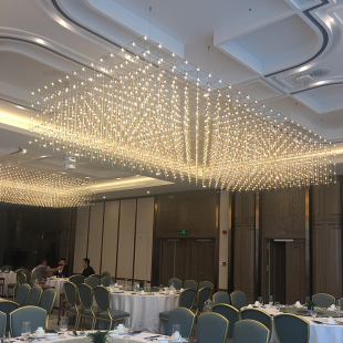 定制酒店大堂光立方满天星吊灯会所宴会厅餐饮灯售楼部沙盘装饰灯