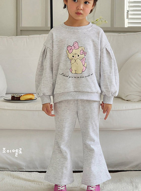 2024秋季韩国代购正品童装gioiello女童宝宝淑女可爱猫咪休闲套装