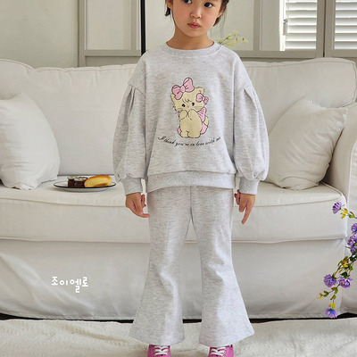 2024秋季韩国代购正品童装gioiello女童宝宝淑女可爱猫咪休闲套装