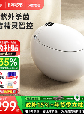 EFEF E96无水压限制智能马桶全自动一体式多功能鸡蛋形坐便器
