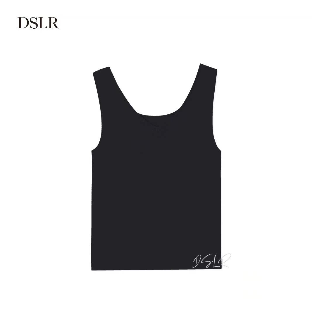 U领+V领双面可穿新款宽肩带背心时尚气质减龄百搭薄款