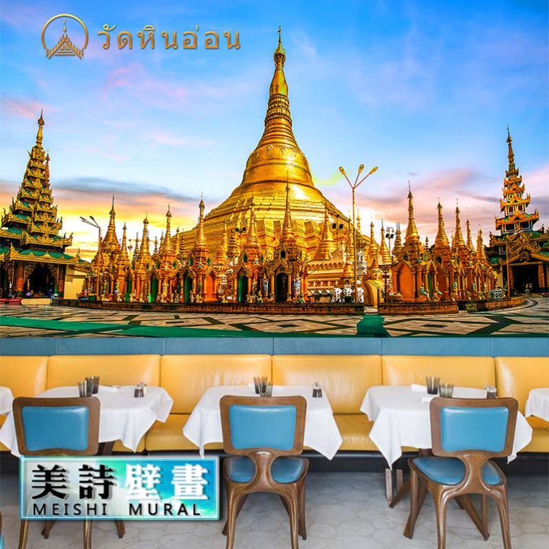 泰国风情旅游建筑风景壁纸泰式风格东南亚酒店按摩spa美容院墙纸
