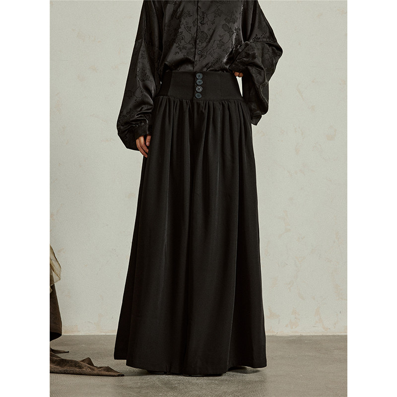 新中式高个子直筒阔腿裤设计高级