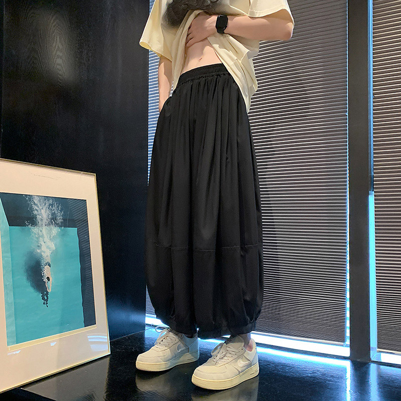 山本风冰丝裤子男款夏季美式