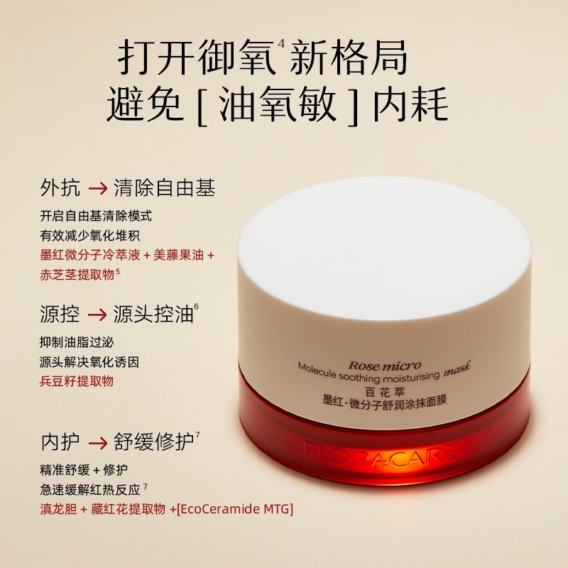 百花萃墨红微分子舒润高光面膜80g-dede,美容护肤/美体/精油,涂抹面膜,淘宝优惠券,粉丝福利购,淘宝优惠卷