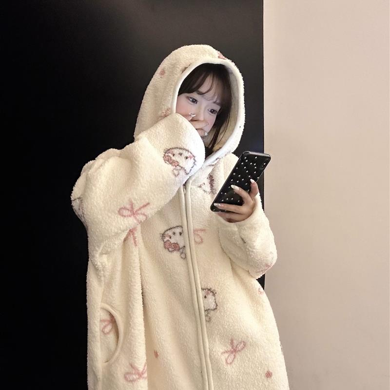 哈喽Kitty加厚长款软绵绵睡袍