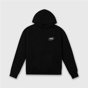 AMCR男女中性同款 运动卫衣黑色 厚实棉绒棉时尚