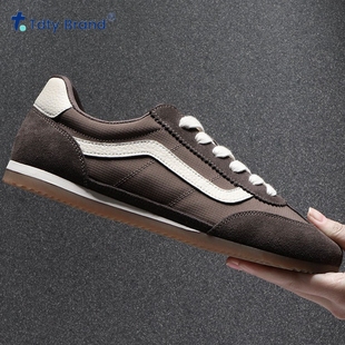 轻软底百搭运动休闲布面透气舒适阿甘男鞋 秋季 2025新款 男士 德训鞋