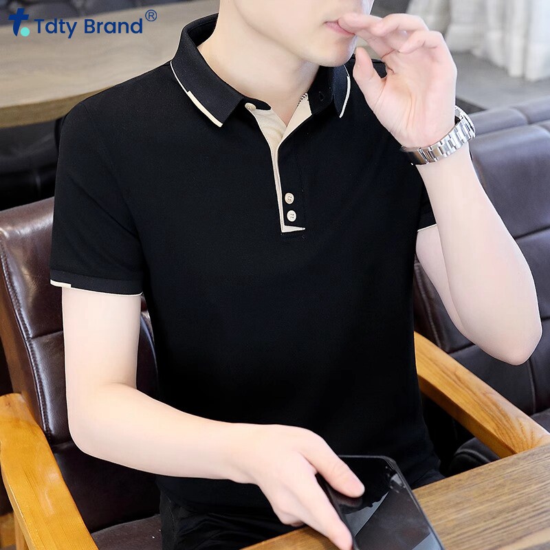 短袖t恤男夏季成熟稳重得体2025新款翻领半袖男装衣服polo衫男士