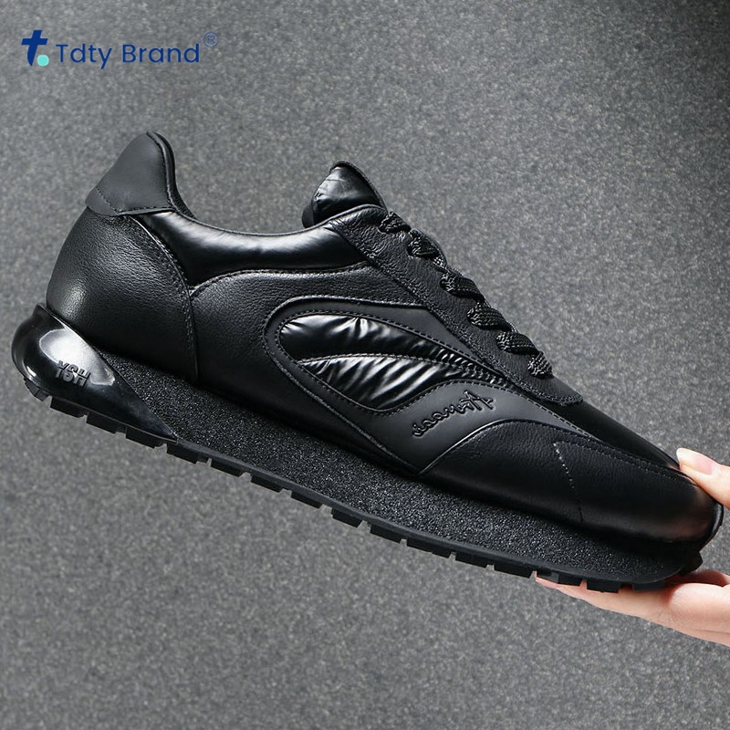真皮轻便休闲男鞋秋季纯色百搭