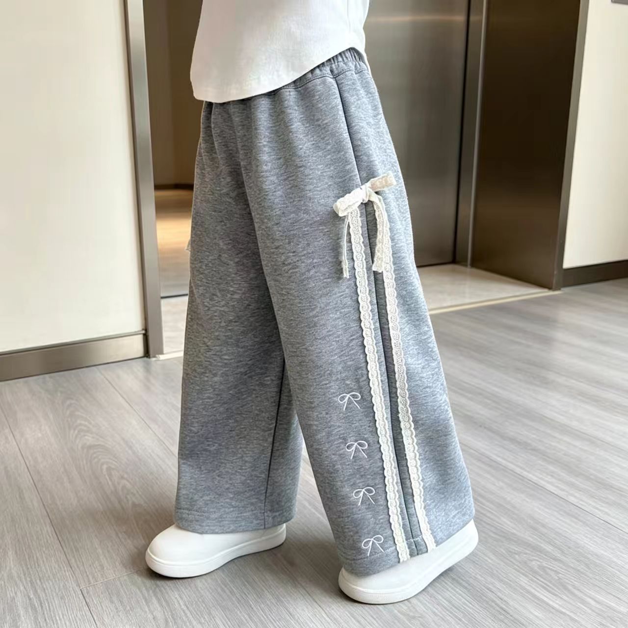 女童春秋装裤子2026新款洋气女