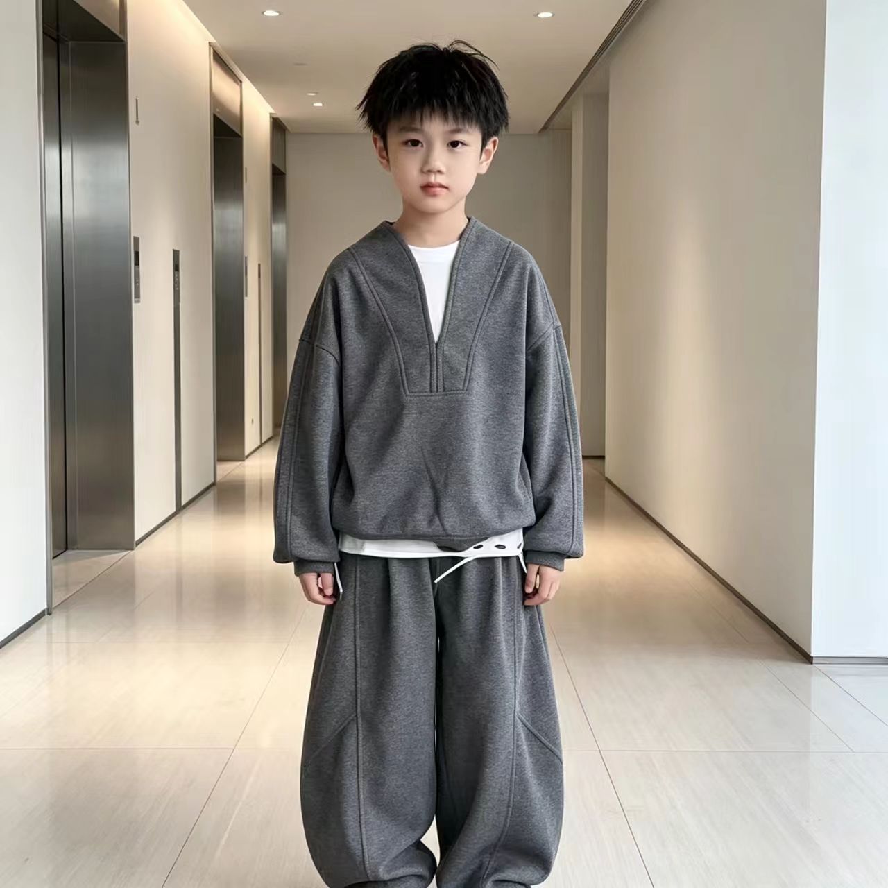 男童套装春秋装2026新款男孩帅气