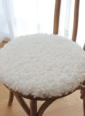 桓羊卷花毛绒坐垫卷毛垫仿羔羊毛绒椅垫方垫圆形坐垫凳子垫餐椅垫