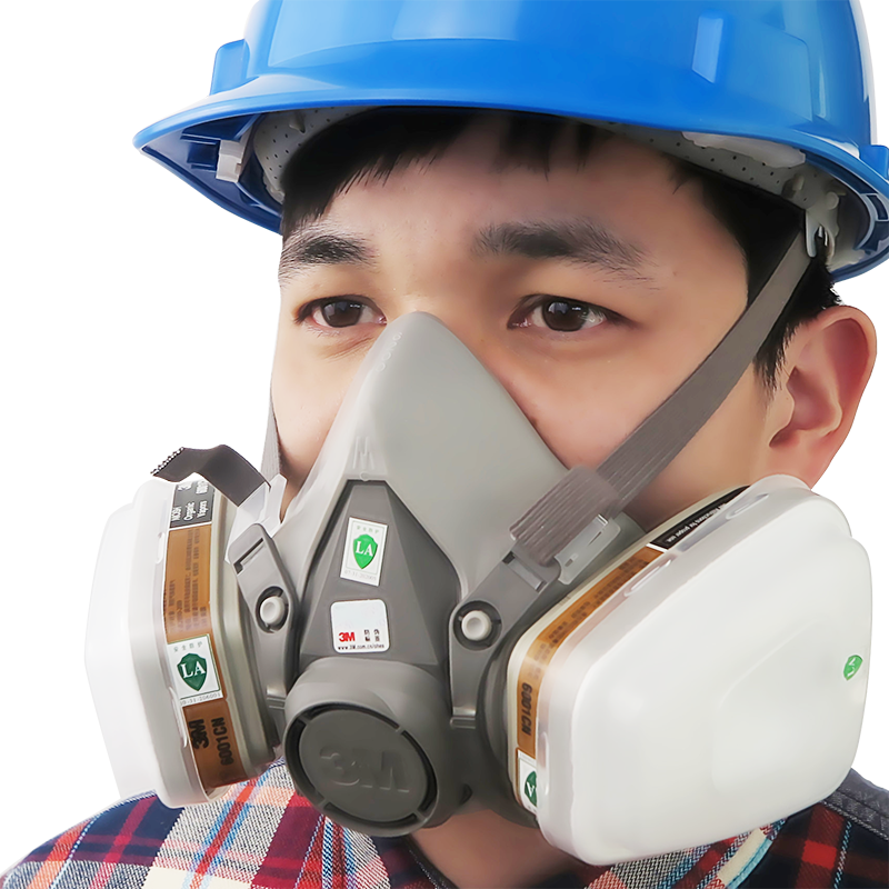 3M防毒面具6200喷漆装修甲醛防粉尘工业防尘化工气体打药呼吸面罩