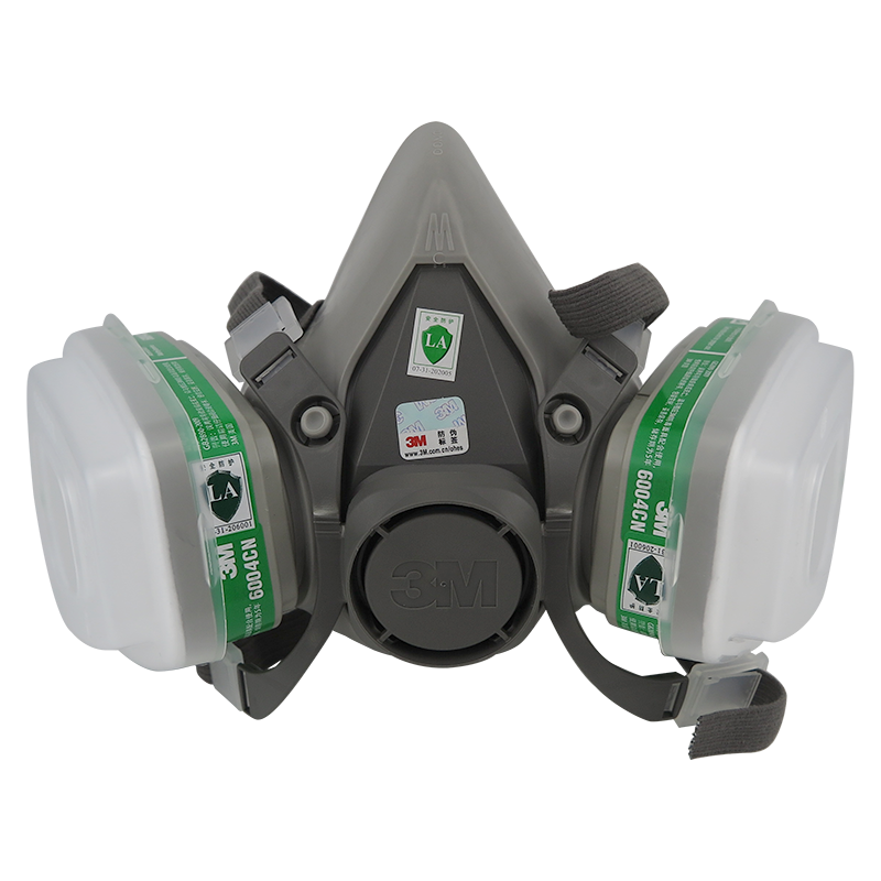 3M 6200防毒面具6004CN滤毒盒防氨气/甲胺农药喷洒化肥厂用防尘罩