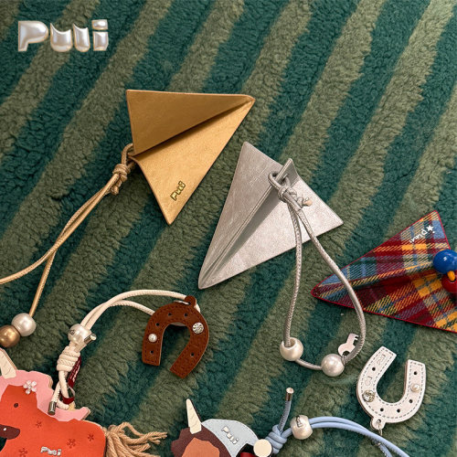 Puui原创明星同款千纸鹤包包挂件可爱创意毕业礼物复古纸飞机车挂