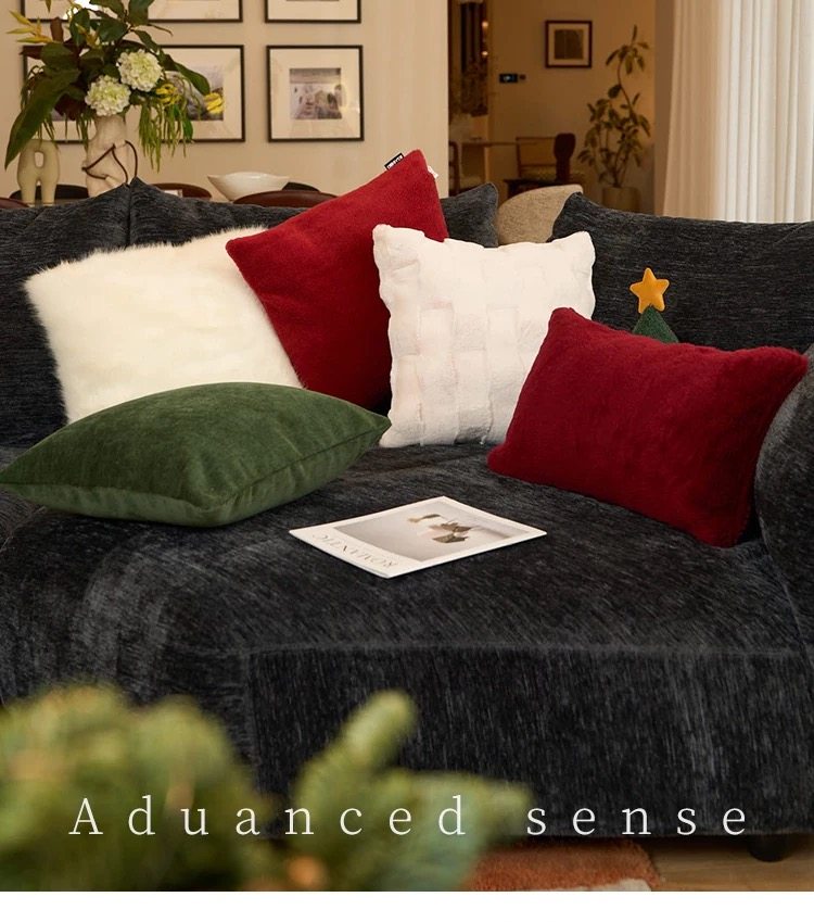 包豪斯节日氛围复古轻奢圣诞红羊毛抱枕靠枕沙发客厅床头腰靠枕,居家布艺,靠垫/抱枕,淘宝优惠券,粉丝福利购,淘宝优惠卷