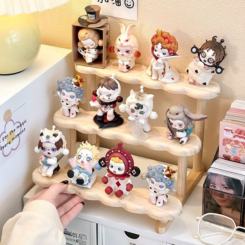纯实木展示架收纳架桌面潮手办泡泡玛特盲盒玩偶多肉绿植阶梯架子