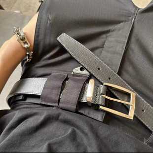 皇帝自主 006真头层牛皮腰带Kenijima同款皮带cleanfit风格