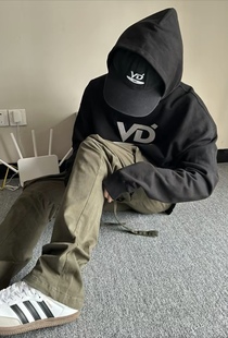 字母VD刺绣卫衣 006 Cleanfit重磅宽松连帽Vibe风 Vujade 福利