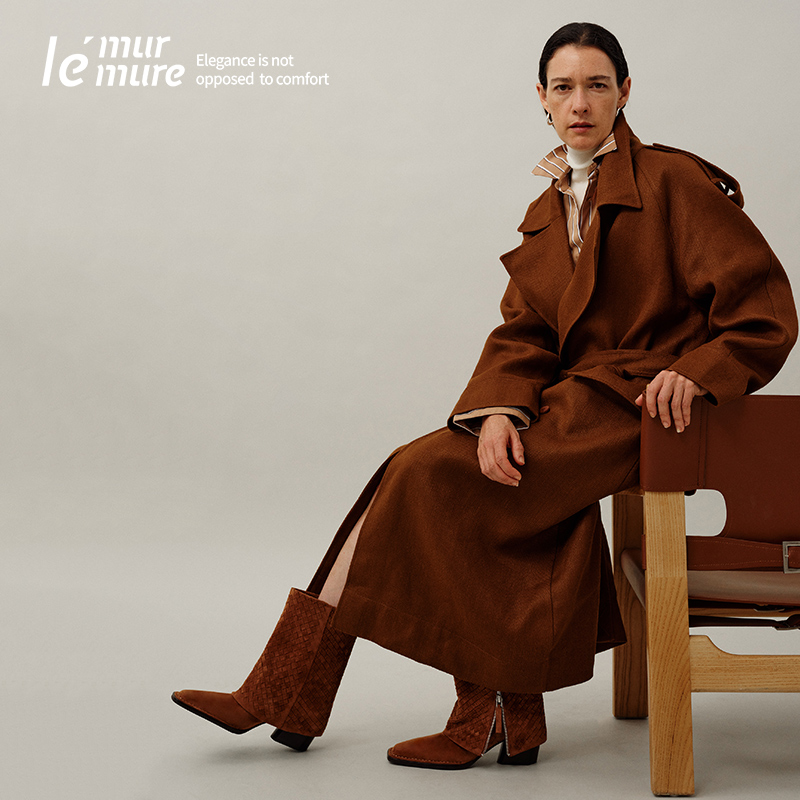 Le'Murmure新款羊反绒中筒靴