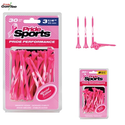 美国SportsPride粉色塑胶球钉PGA职业球钉 特别版女款高尔夫球Tee
