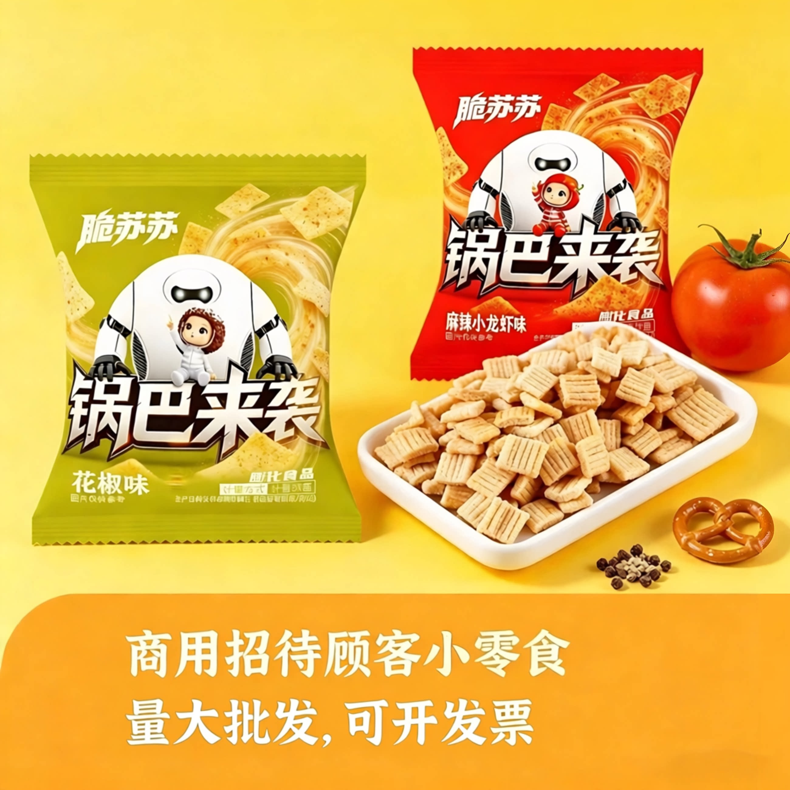 麻辣花椒小龙虾锅巴独立装