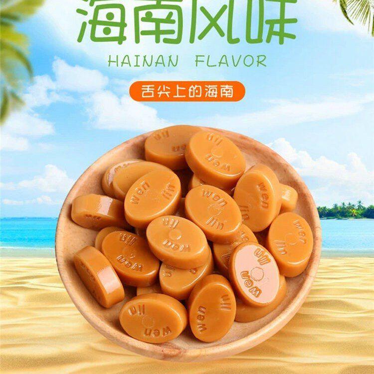 椰飞海南特产原味椰子糖休闲 零食特浓榴莲糖散装水果硬糖