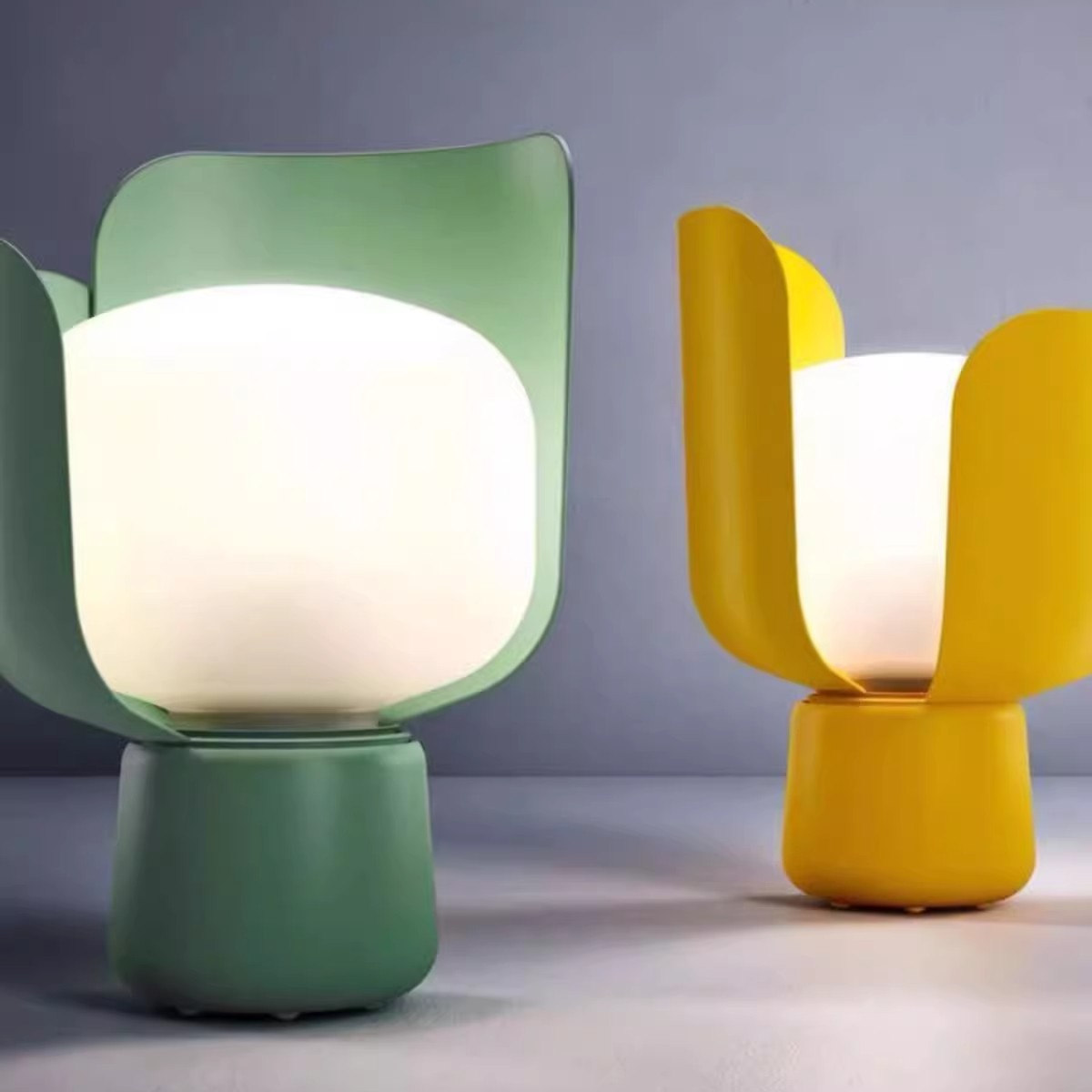 创意旋转花瓣床头灯马卡龙彩色温馨卧室儿童房装饰意大利Blom台灯