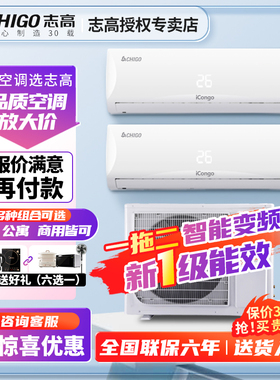 志高中央空调大2匹一拖二家用多联壁挂机三3p5四变频一级风管loft
