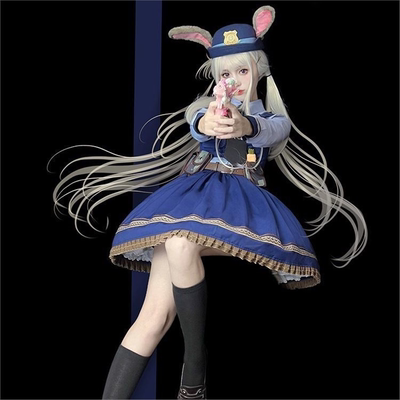 兔子警官卡通cos服朱迪漫展套装二次元洛丽塔学生角色扮演正版