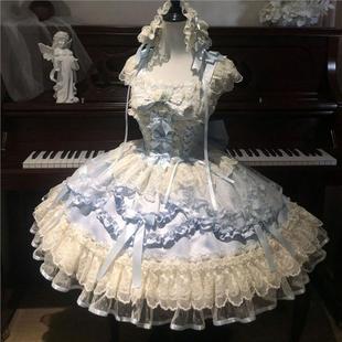 白糖少女蓝色芭蕾风洛丽塔jsk连衣裙lolita甜美公主仙女洋装四季