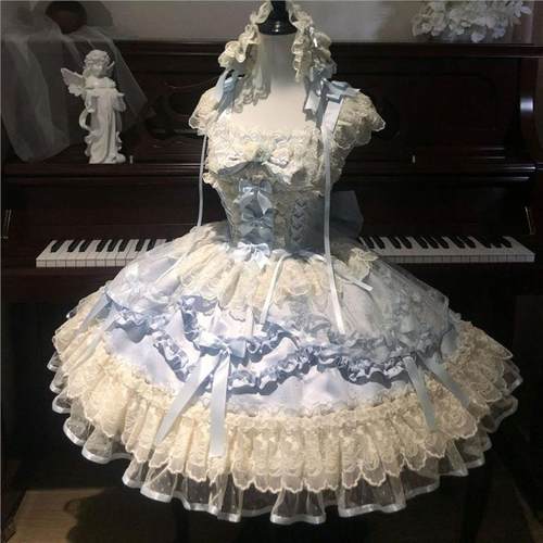 白糖少女洛丽塔芭蕾风JSK洋装