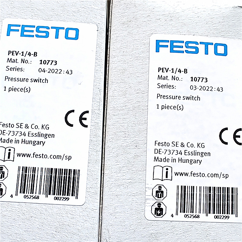 压力开关 PEV-1/4-B 10773 进口100%全新现货销售