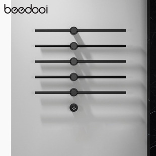 beedooi缤迪意大利设计304不锈钢智能发热浴巾架电热毛巾架 BJ509